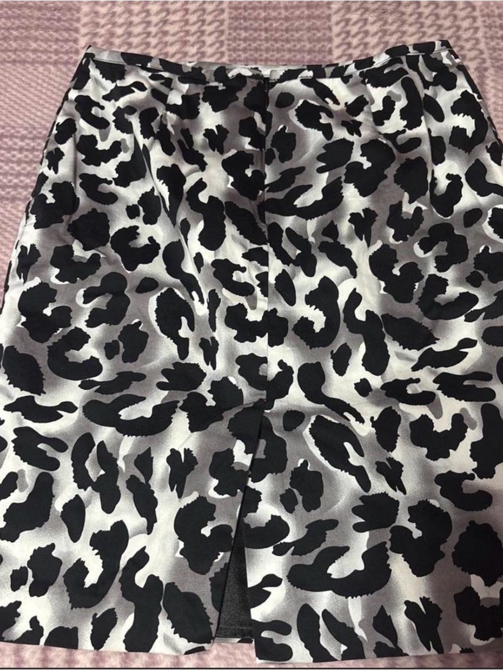 Cache Black and White Leopard-Print Pencil Skirt - Picture 3 of 6